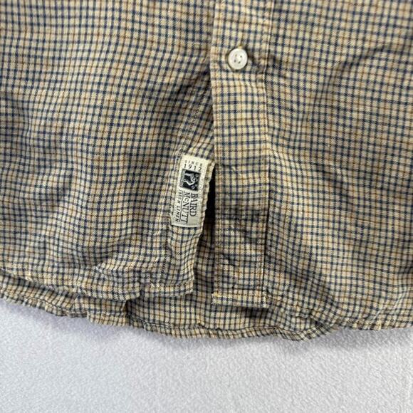 J Crew Shirt Men's Small Brown Linen Baird Mcnutt Irish Point Houndstooth NEW - Picture 3 of 12